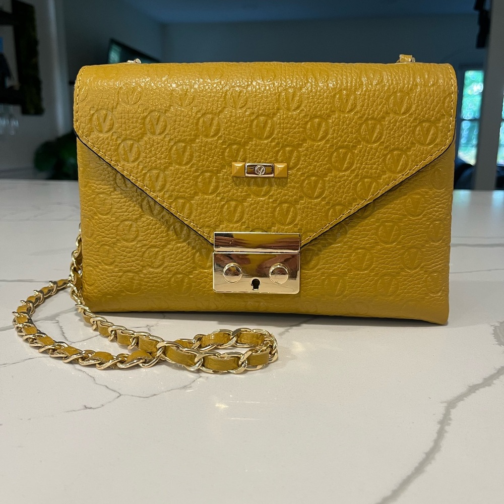 Valentino Yellow Chain Strap Women's Bag